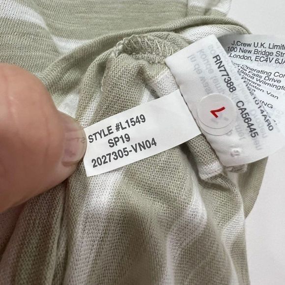 Madewell Whisper 100% Cotton Tank Top Size XS Striped Casual V-Neck Pocket L1549 - Picture 5 of 7